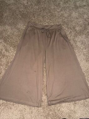 Taste Wide Leg Pull-On Pants in Tan - XL - Skin Friendly. B7